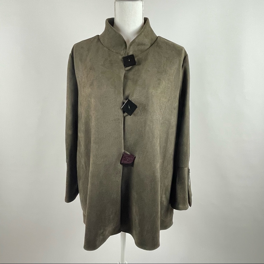 IC by Connie k Jackie blazer women's size XL green